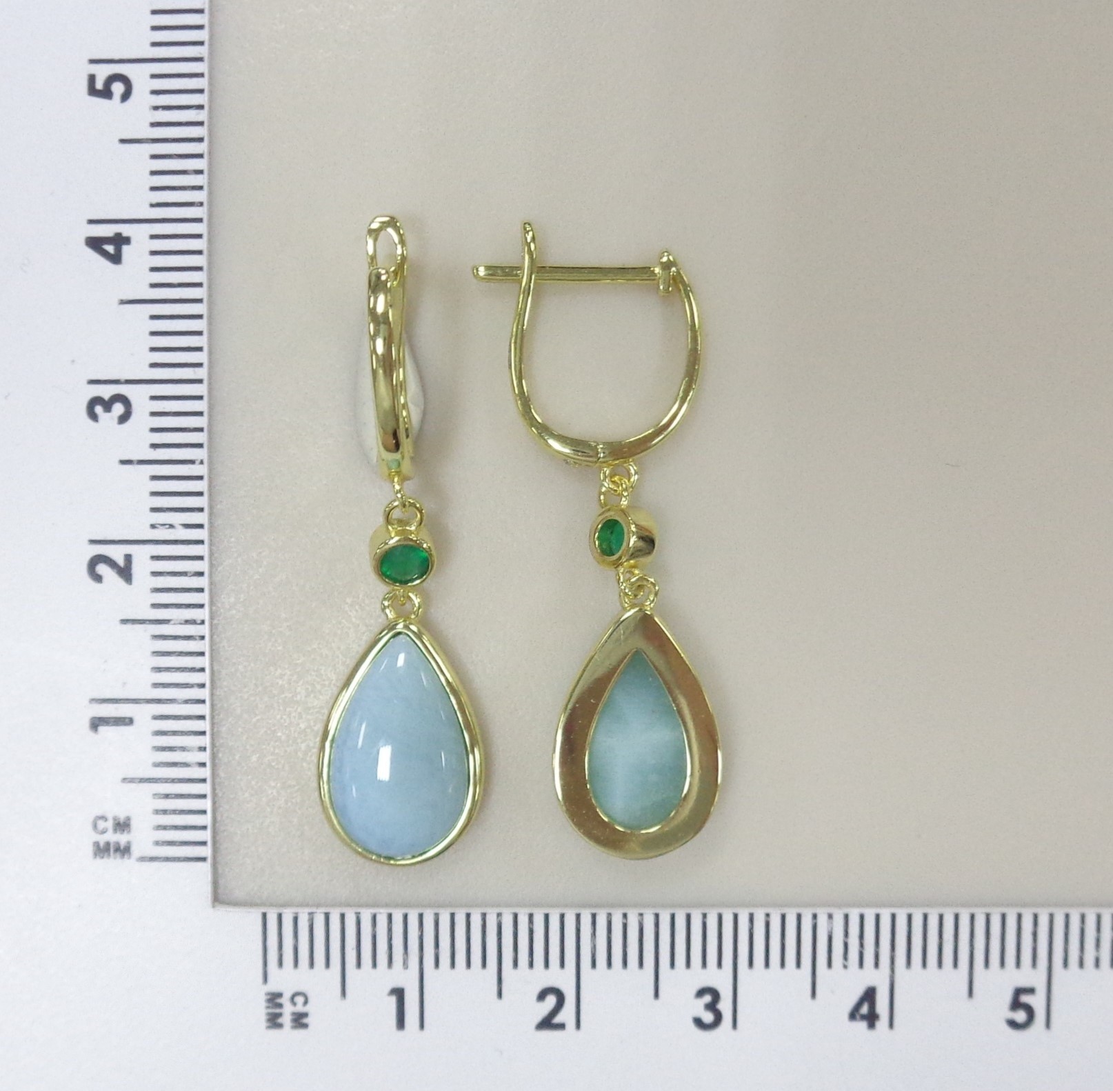 Серебряные серьги с ларимарами и агатами